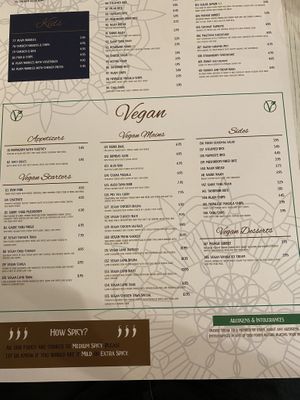 New Vegan Menu   at Namaste in Wolverhampton