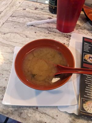 Miso soup appetizer at Sushi Rose in Reno