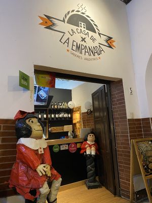 The entrance   at La Casa de la Empanada in Antigua