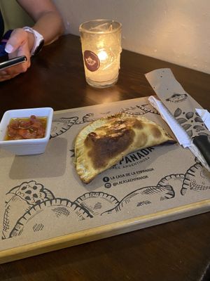 Veggy garden empanada  at La Casa de la Empanada in Antigua