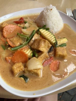Peanut coconut curry with tofu   at Thai Chi in Freiburg