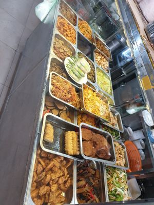 You get to choose different dishes accompanied by white rice. at An Lac Tam - P2 in Da Lat