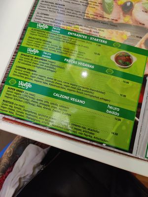 Carta at Pizzeria Sa Cova in Mallorca