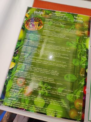 Carta at Pizzeria Sa Cova in Mallorca