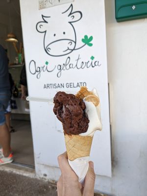 Chocolate y plátano at Agrigelateria in Lanzarote
