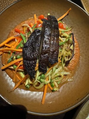 Best vegan pasta I’ve had. This vegan pasta was delicious and also healthy as it was made with zucchini noodles and yet super flavorful.  at Universal Studios - The Toothsome Chocolate Emporium & Savory Feast Kitchen in Orlando