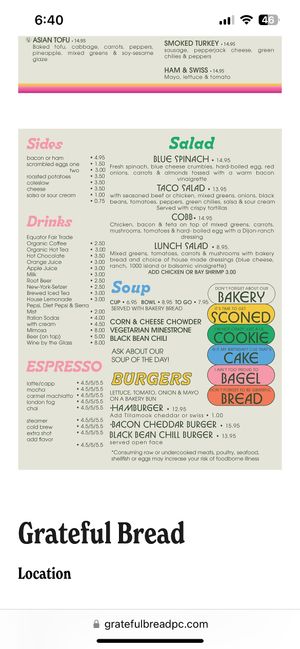 09/24 at Grateful Bread Bakery in Pacific City