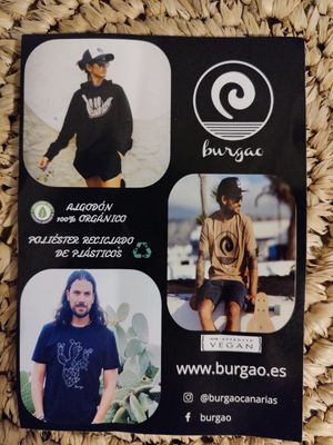 Shop flyer at Burgao in Lanzarote