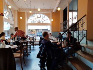 Interior at Café des Amis in Zurich