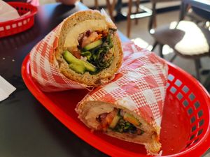 Miso glazed tofu sub at Sanga in Sydney