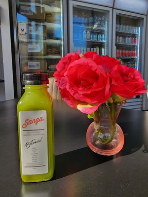 Cold pressed juices at Sanga in Sydney