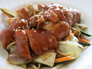 Crispy Chicken in Teriyaki Sauce  at Bok Restaurant in Vienna