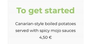 Canarian potatoes at Restaurant El Diablo in Lanzarote