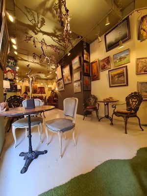 One of the oldest and most established Bulgarian art galleries, featuring dozens of local artists. at DaOrganic restaurant in Sofia