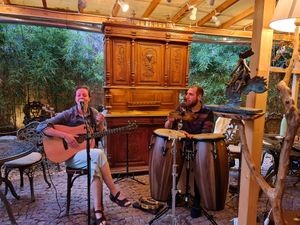 Nice, original music from local talent musicians while having dinner. at DaOrganic restaurant in Sofia