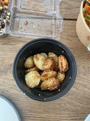 Roasted potatoes. at The Green Corner in Koege