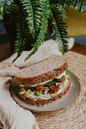 Falafel & hummus sandwich at The Fresh Factory in Nijmegen