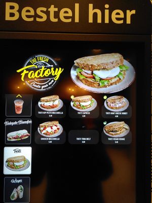 Tosti menu at The Fresh Factory in Nijmegen