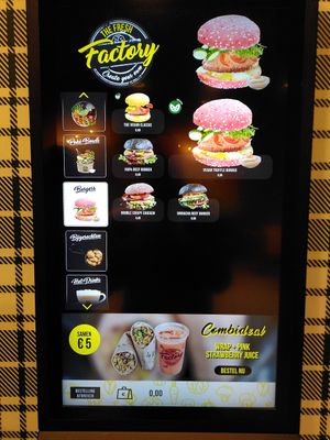 Burger menu at The Fresh Factory in Nijmegen