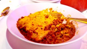 vegan shepherds pie at Angel Cafe in North London