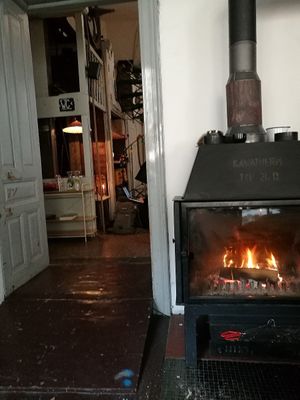 Fireplace at Burggasse 24 in Vienna