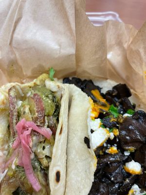 Two tacos at Chaia in Bethesda