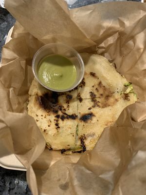 Cheese quesadilla  at Chaia in Bethesda