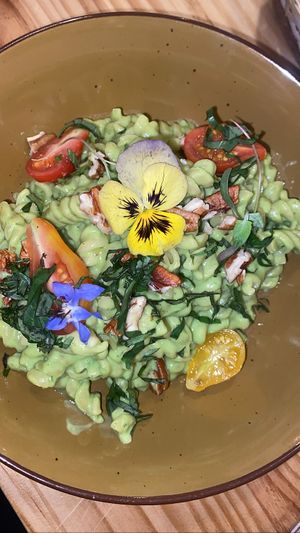 Vegan avo pasta (so good)  at Avocado in Cusco