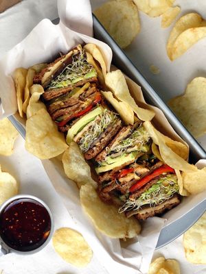 Veggie club sandwich  at Yam in Aguascalientes