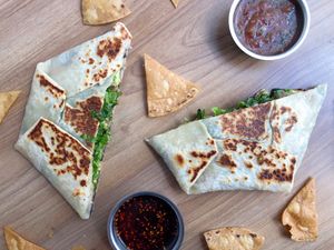 Crunch wrap at Yam in Aguascalientes