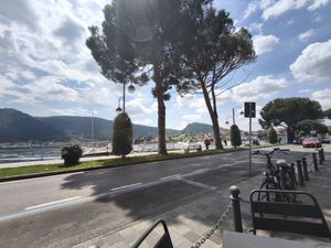 View from the outdoor sitting area at Fogg in Sarnico