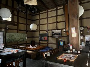 Inside the "Kura" - additional dining space located next to the main building of the restaurant. at Shikinosato  in Ninohe