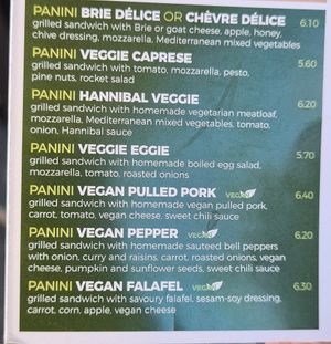 Veggie & vegan panini at Oliver's Sandwich & Salad Bar in Antwerpen