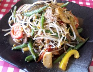 Just a big plate of fresh veggies. My favourite. at Loving Hut Thien Dang in Seoul