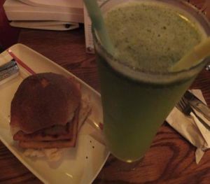Lebanese minto and a potato scone roll at The Bay Tree in Glasgow