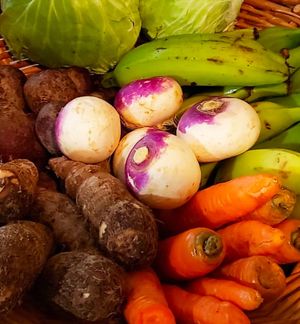 Root vegetables for our Soup Joumou  at The Bullfish Bistro in Baton Rouge
