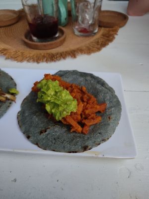 Sweet Potato al pastor taco at Tribu Mazunte in Mazunte
