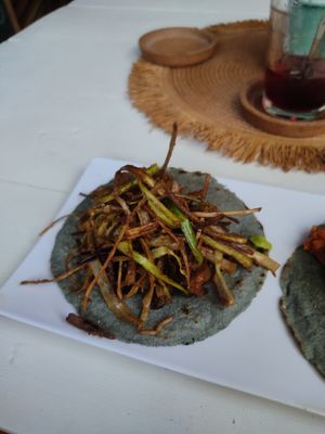 BBQ mushroom taco at Tribu Mazunte in Mazunte