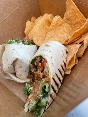 Warm Chikn' Wrap at Flatbelly Veg - Food Truck in Erdenheim