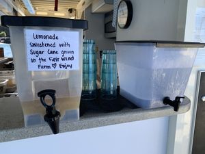 Lemonade and Water  at Fair Wind in Kailua Kona