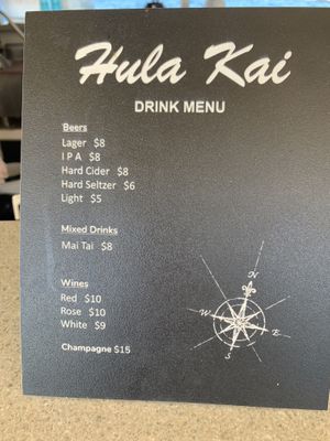 Bar Menu  at Fair Wind in Kailua Kona