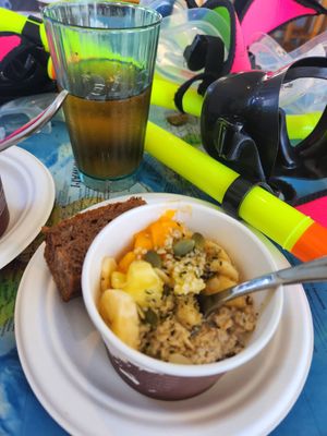 Breakfast muesli and banana bread at Fair Wind in Kailua Kona