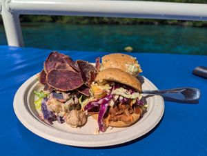 Jackfruit and chickpea tuna sliders at Fair Wind in Kailua Kona