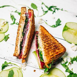 Beet and Arugula panini at Malama Cafe in Carolina Beach