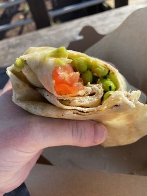 Malama Smash (on a wrap)  at Malama Cafe in Carolina Beach