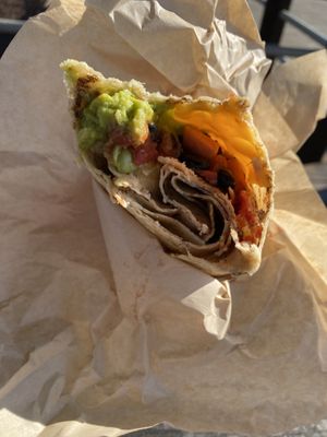 “Veganized” breakfast burrito  at Malama Cafe in Carolina Beach
