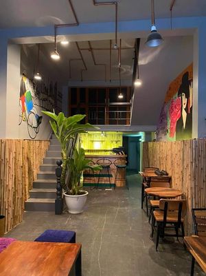 Our cozy cafe at Ecran Dumplings in Phnom Penh