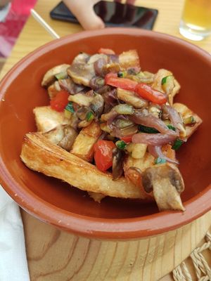 fried plantain (special menu) at La Raiz in Barcelona