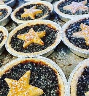 large VEGAN minced pies just going out at The Hub and Spoke Cafe in Dunstable