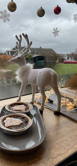 Vegan large mince pies  at The Hub and Spoke Cafe in Dunstable